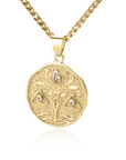 Astrological Sign Coin Pendant Necklace